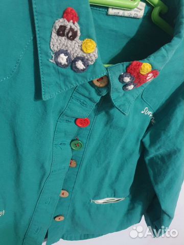 Корейская рубашка для мальчика с вышевкой