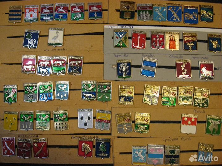 Значки гербы городов