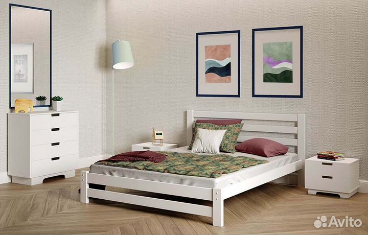 Кровать из массива 2-спальная 