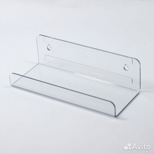 Полка для ванной настенная 198х60х86 мм прозрачная