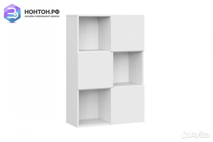 Стеллаж Фридрих-6 белый текстурный