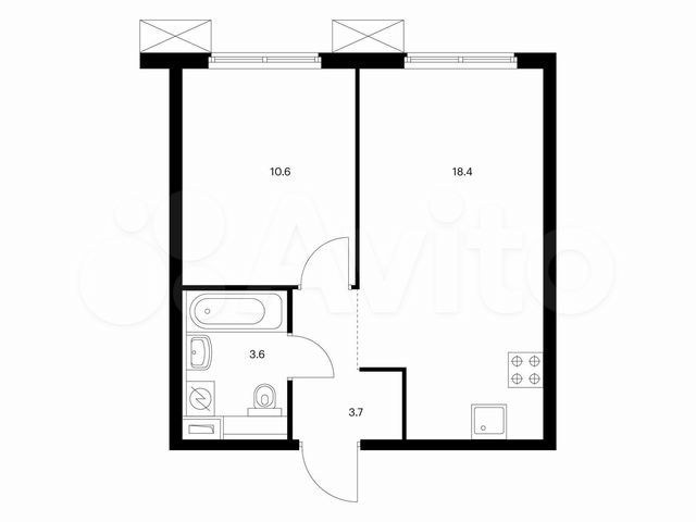 1-к. квартира, 36,3 м², 4/33 эт.