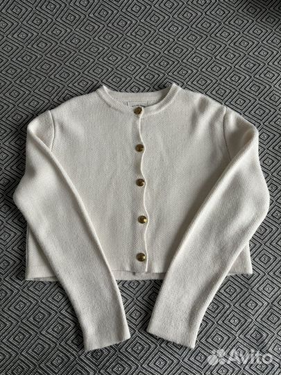Кардиган белый короткий old money