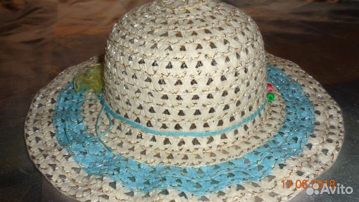 Шляпка плетеная для маленькой леди