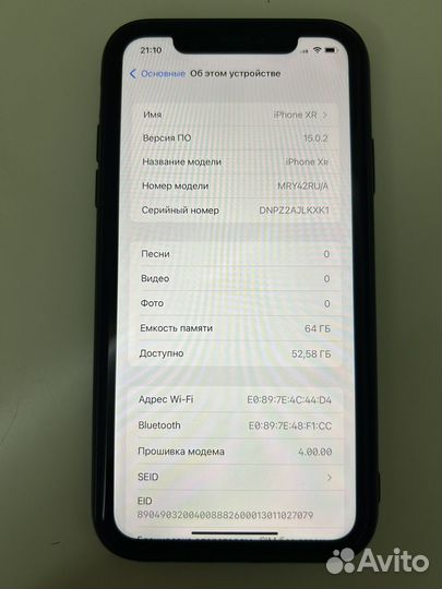 iPhone XR 64gb черный