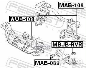 Сайлентблок подушки дифференциала MAB109 Febest