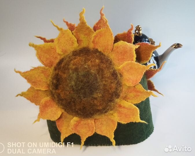 Грелка на чайник из натуральной шерсти 