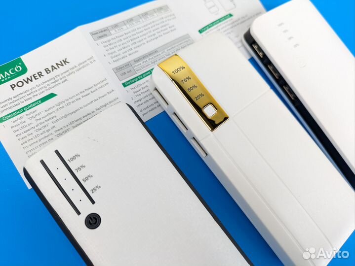 Power bank Snow Percent 4 вида 20000 мач 3 usb