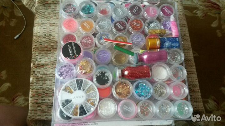 Блестки, наклейки и др. дизайна ногтей, типсорез