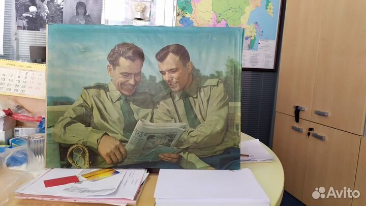 Плакаты (печать на холсте) Юрий Гагарин 64х48
