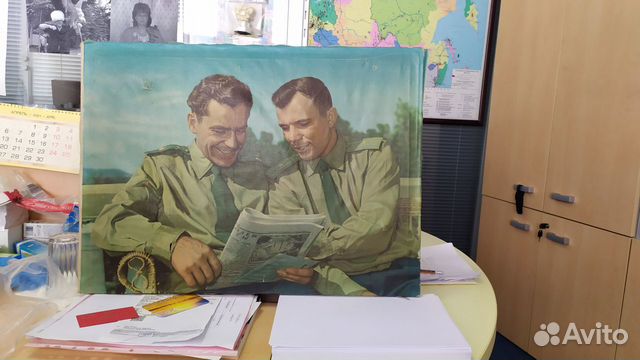 Плакаты (печать на холсте) Юрий Гагарин 64х48