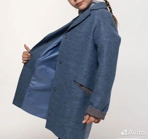 Пальто подростковое для девочки драп pikolino