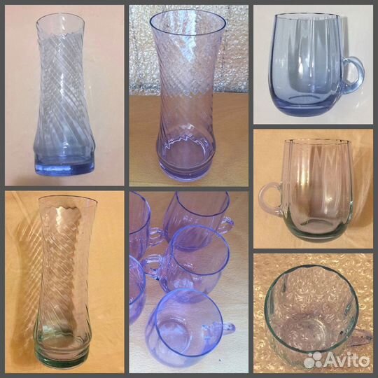СССР вазы александритовое стекло, пивные кружки