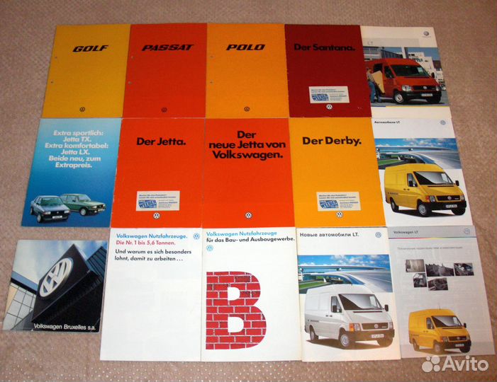 Volkswagen рекламные буклеты проспекты каталоги