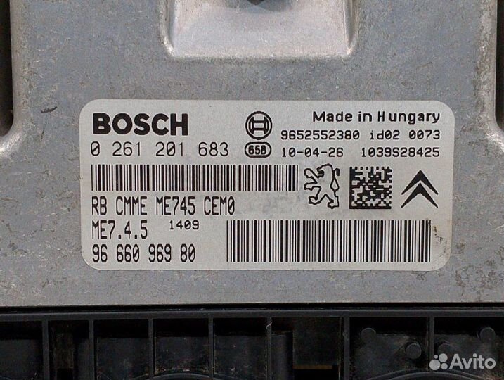 Блок управления двигателем Citroen Berlingo B9