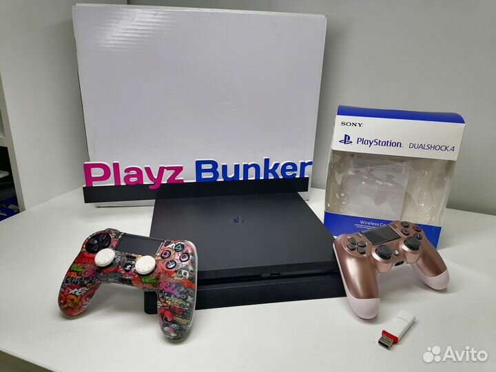 PS4 Slim+2джоя, Прошита 999игр