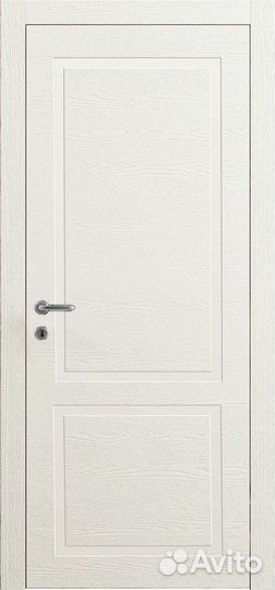 Межкомнатная дверь нео 2, глухая, ясень жемчуг 600