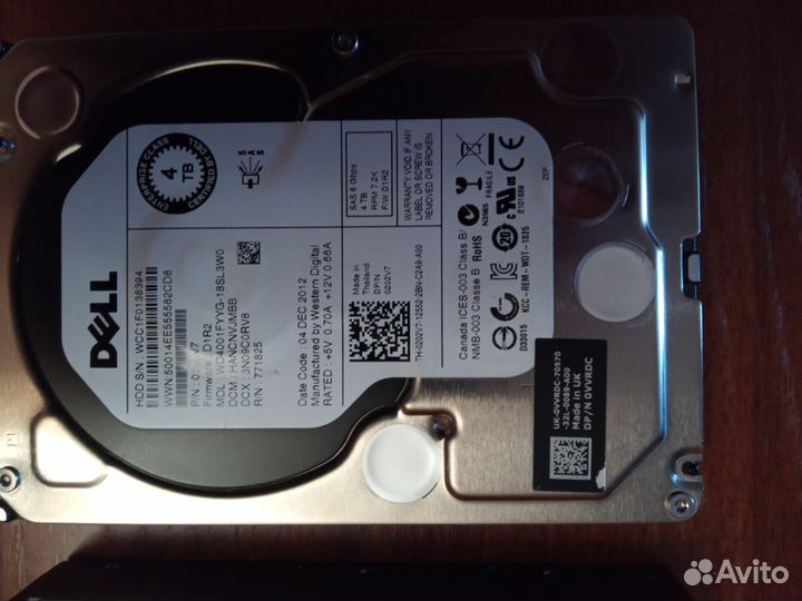 Жесткиe диски dell 4 тб SAS