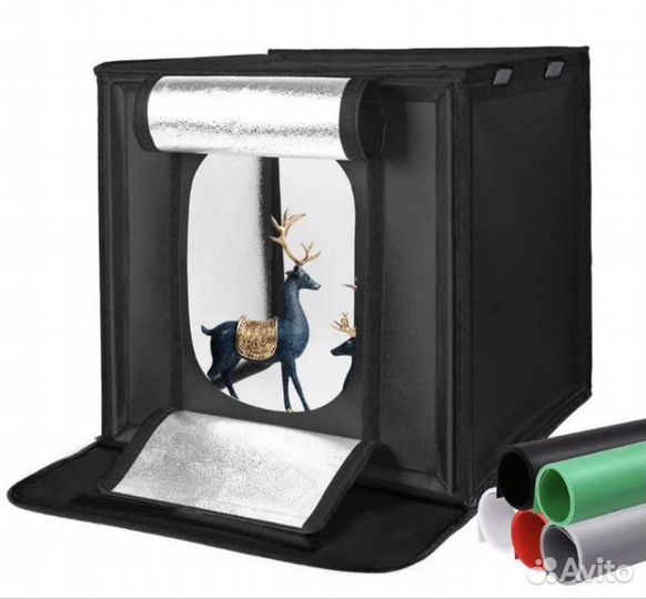 Фотобокс, поворотный стол, хромакей, фото реквизит