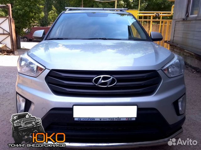 Защита переднего бампера Hyundai Creta