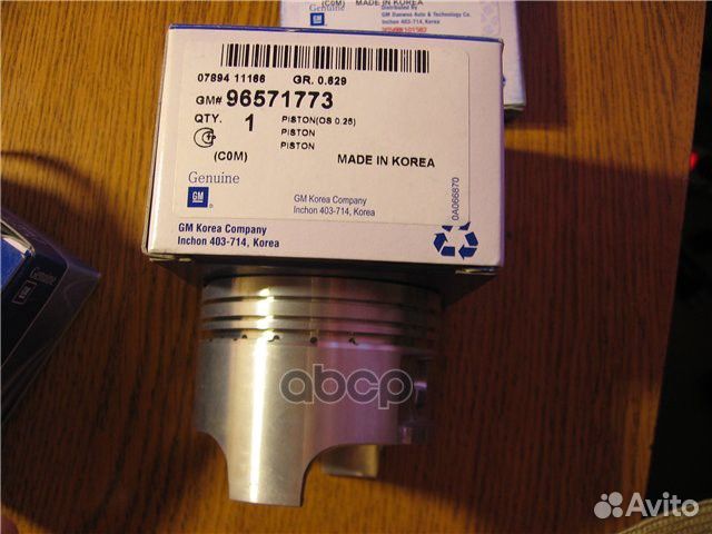 Поршень двс chevrolet: spark (M100) 1998-2005
