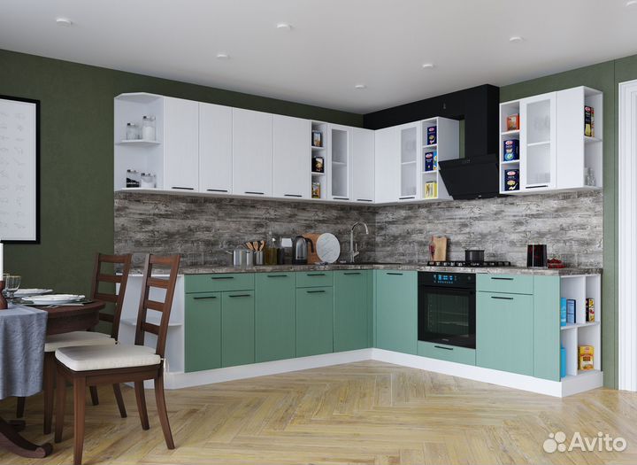 Кухня Хилтон 2,7х2,4метра мдф Фасады