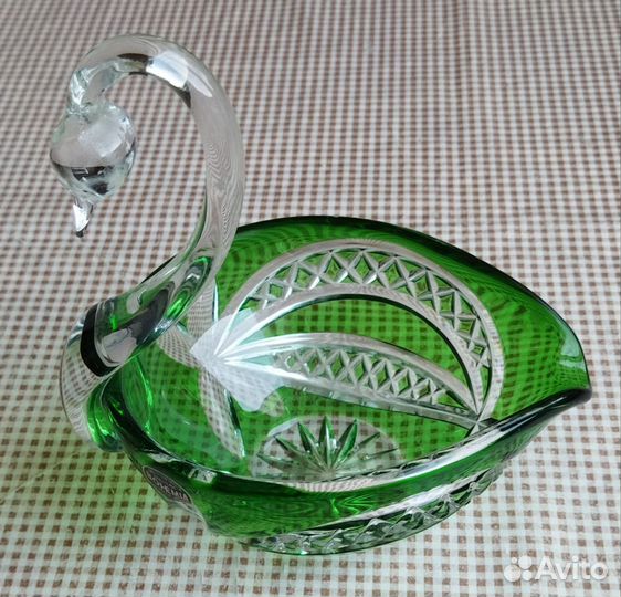 Хрустальная конфетница Богемия. Чехословакия