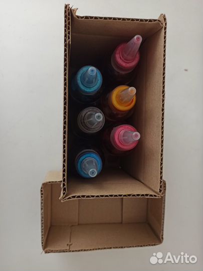 Чернила Epson T673, Hi-black, комплект 6 цветов