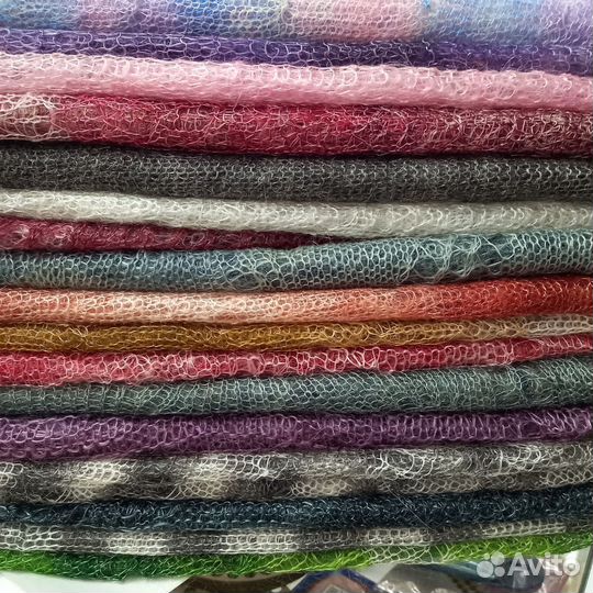 Пуховый платок паутинка палантин