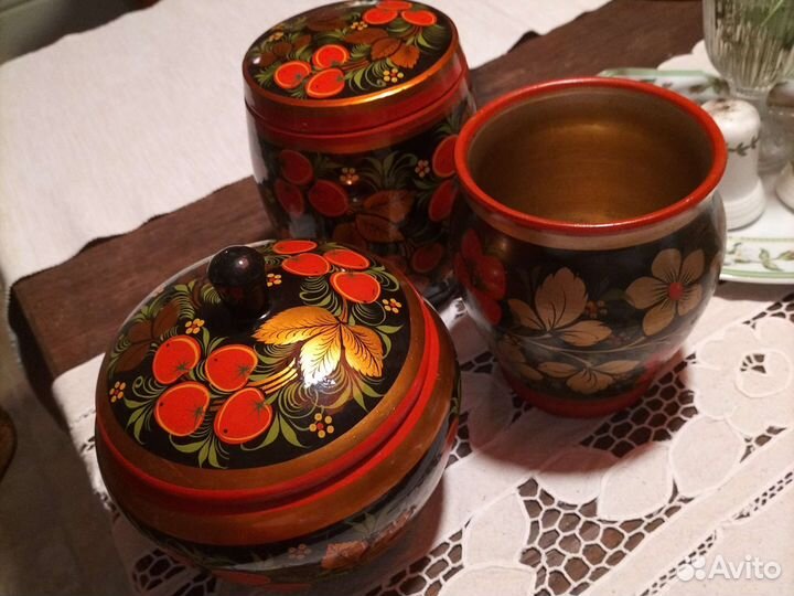 Посуда хохлома времён СССР