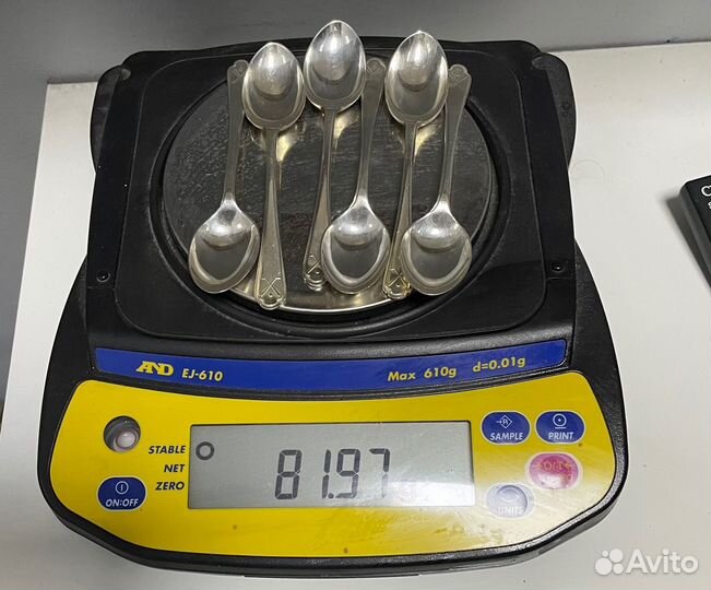 6 серебряных чайных ложечек Гольф, Англия 1933 925