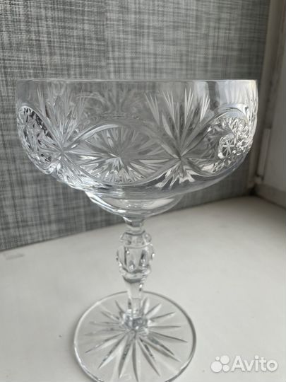 Хрустальная ваза для фруктов СССР