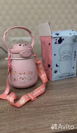Термос для детей 700мл новый с трубочкой