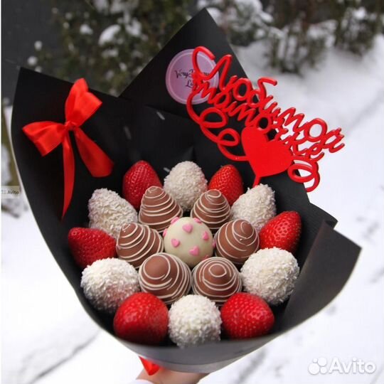 Букет из клубники в шоколаде