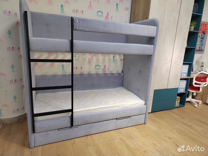 Мягкая Двухъярусная Кроватка Бондо