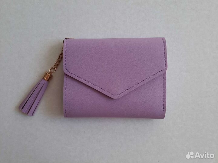 Новый женский кошелёк портмоне лаванда 9х11 см