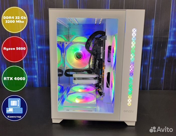 Игровая система AMD5600-RTX4060-32DDR4-IFD7623-A520