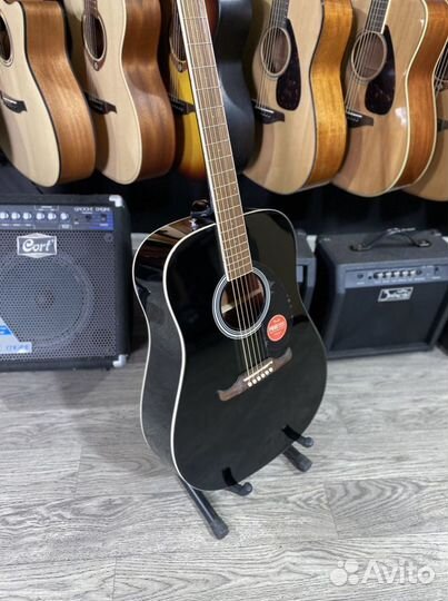 Fender fa-125 акустическая гитара с чехлом