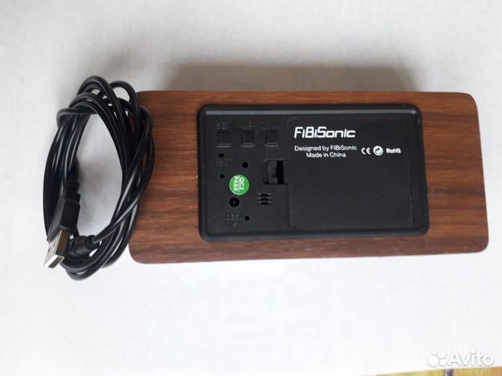 Цифровые деревянные часы FiBi Sonic новые