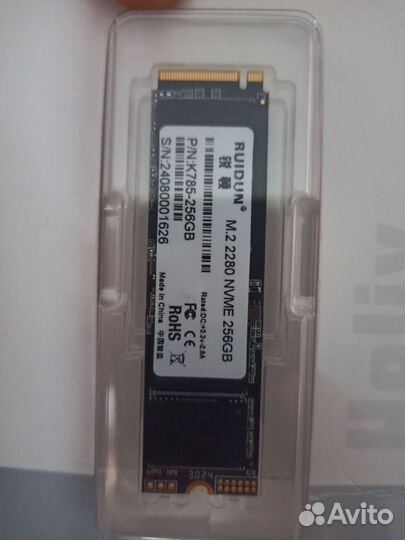 Диск ssd м2 ёмкостью 256gb