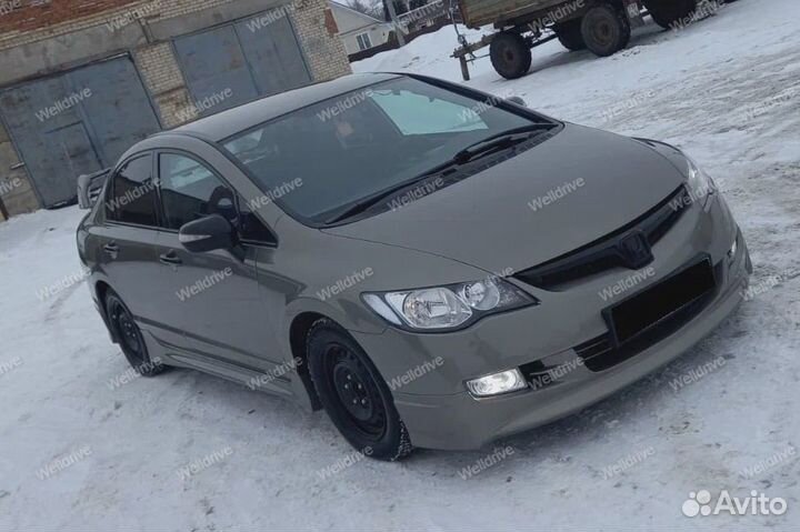 Накладка на бампер Honda Civic 4D дорест Mugen