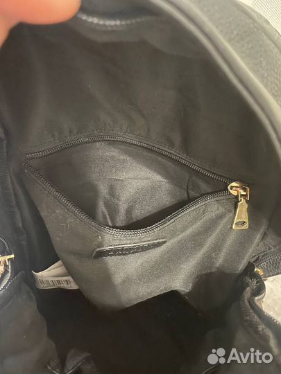 Рюкзак черный унисекс Parfois натуральная кожа