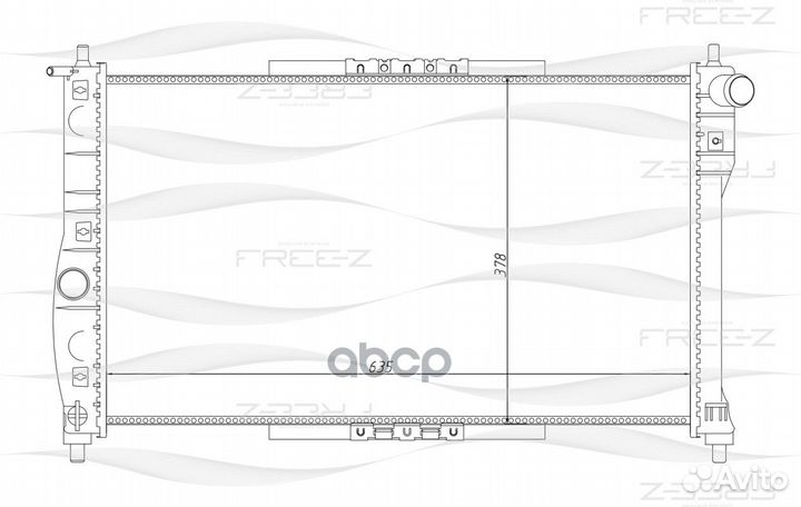 Радиатор 635x382 KK0138 free-Z
