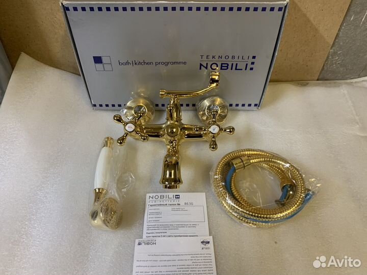 Смеситель для ванны nobili grazia Золото. Италия