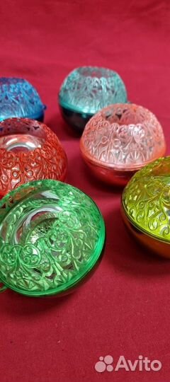 Елочные игрушки СССР. Шары цветные. Ажурные