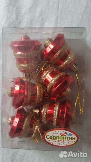 Елочные игрушки, набор 6 шт