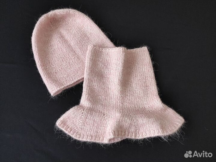 Шапка и снуд для девочки, 54 см