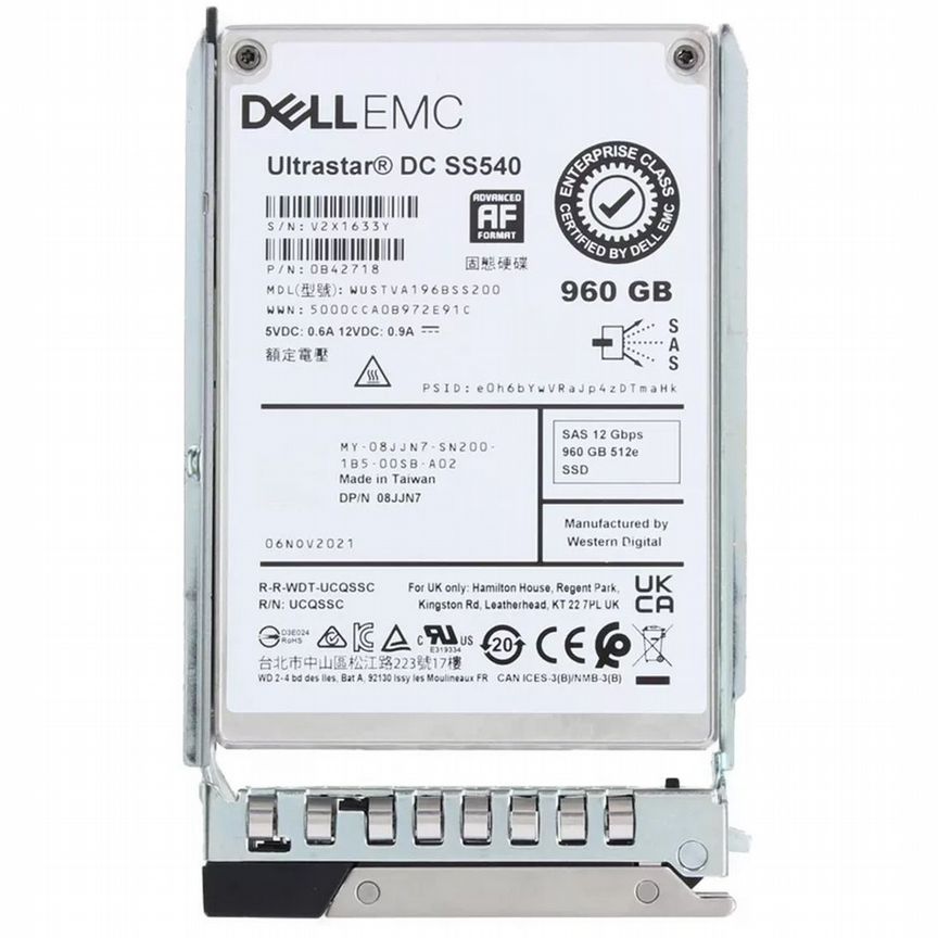[GEN14] Жесткий Диск Dell 8jjn7 960gb Sas 2,5" Ssd Gen14