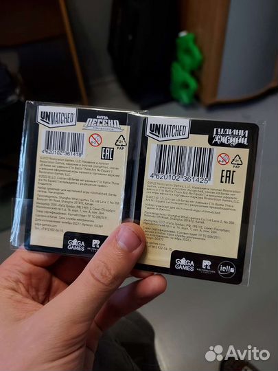 Промокарты Unmatched том 2, Джин и Гудини