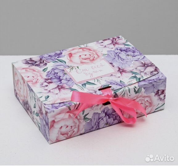 Подарочная упаковка коробка с бантом